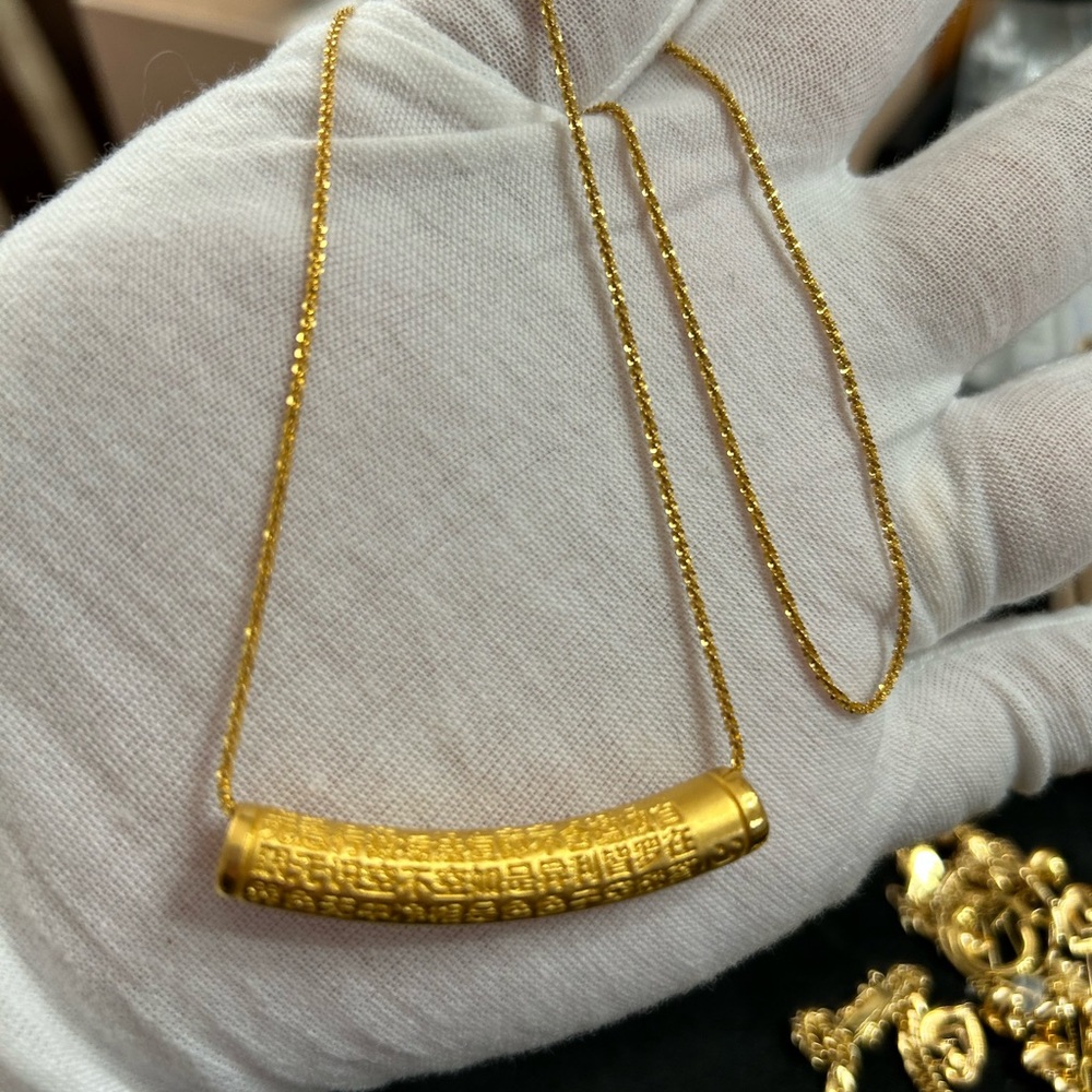 Gold-Tone Scroll Pendant Necklace - Women Jewelry